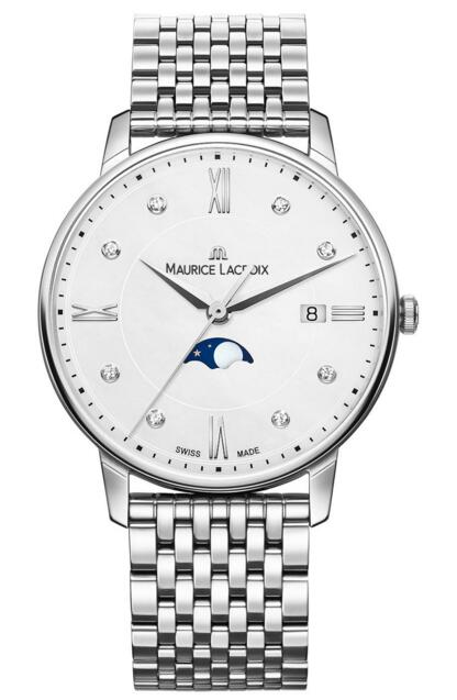 Fake Maurice Lacroix Eliros Moonphase EL1096-SS002-150-1 mens watch